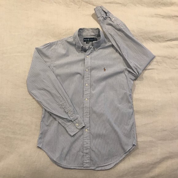 Ralph Lauren Button Down Shirt Mens Classic Fit - Picture 2 of 8